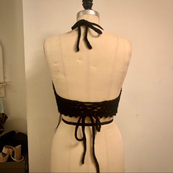 NWT Crochet Rainbow Halter Top - Picture 3 of 4